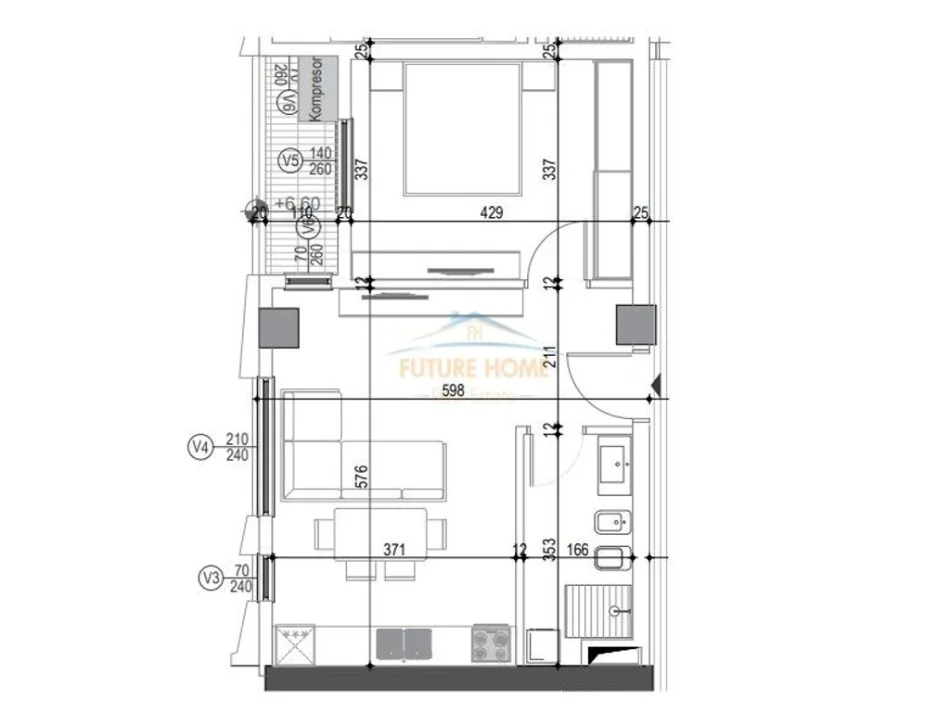 Tirane, shitet apartament 1+1 Kati 1, 69 m² 211.000 € (Komuna e Parisit)