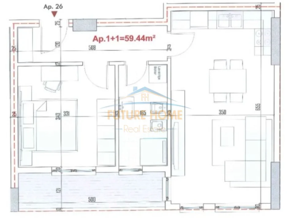 Tirane, shitet apartament 1+1 Kati 2, 69 m² 85.800 € (Paskuqan)
