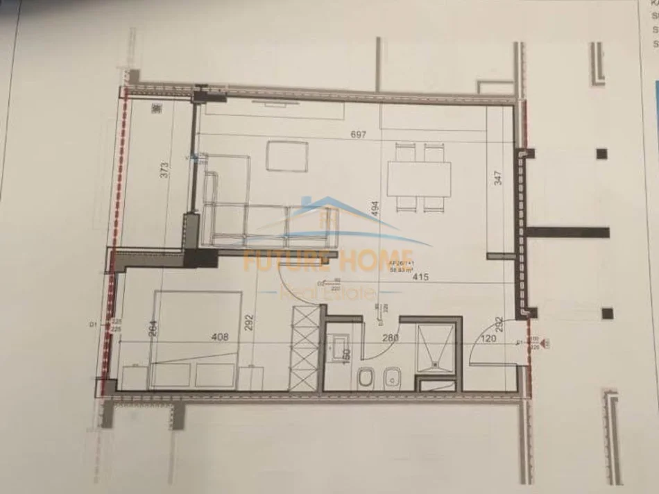 Tirane, shitet apartament 1+1+Ballkon Kati 2, 67 m² 202.225 € (Pazari i Ri)