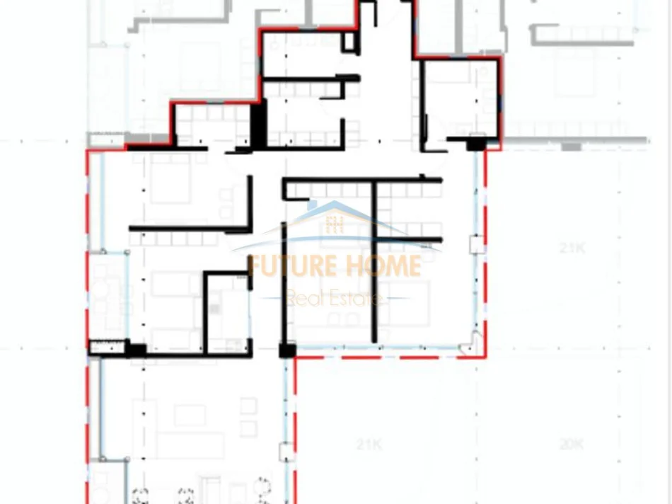 Tirane, shitet apartament 4+1 Kati 21, 291 m² (Lion Residence II, Tiranë)