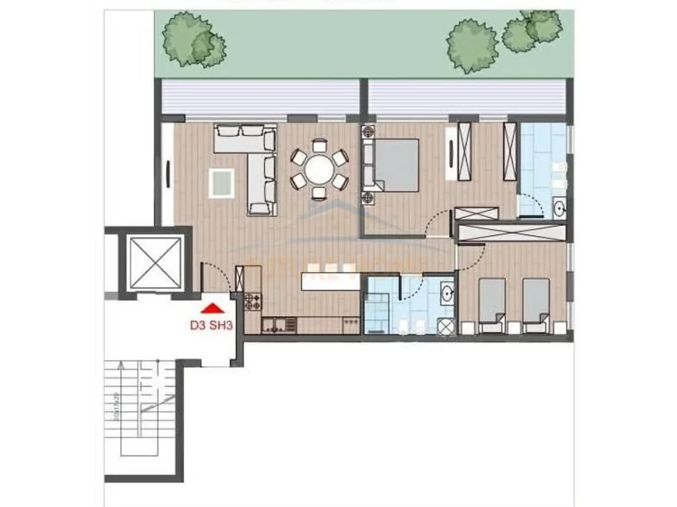 Tirane, shes apartament 2+1+Ballkon Kati 1, 133 m² 288.000 € 