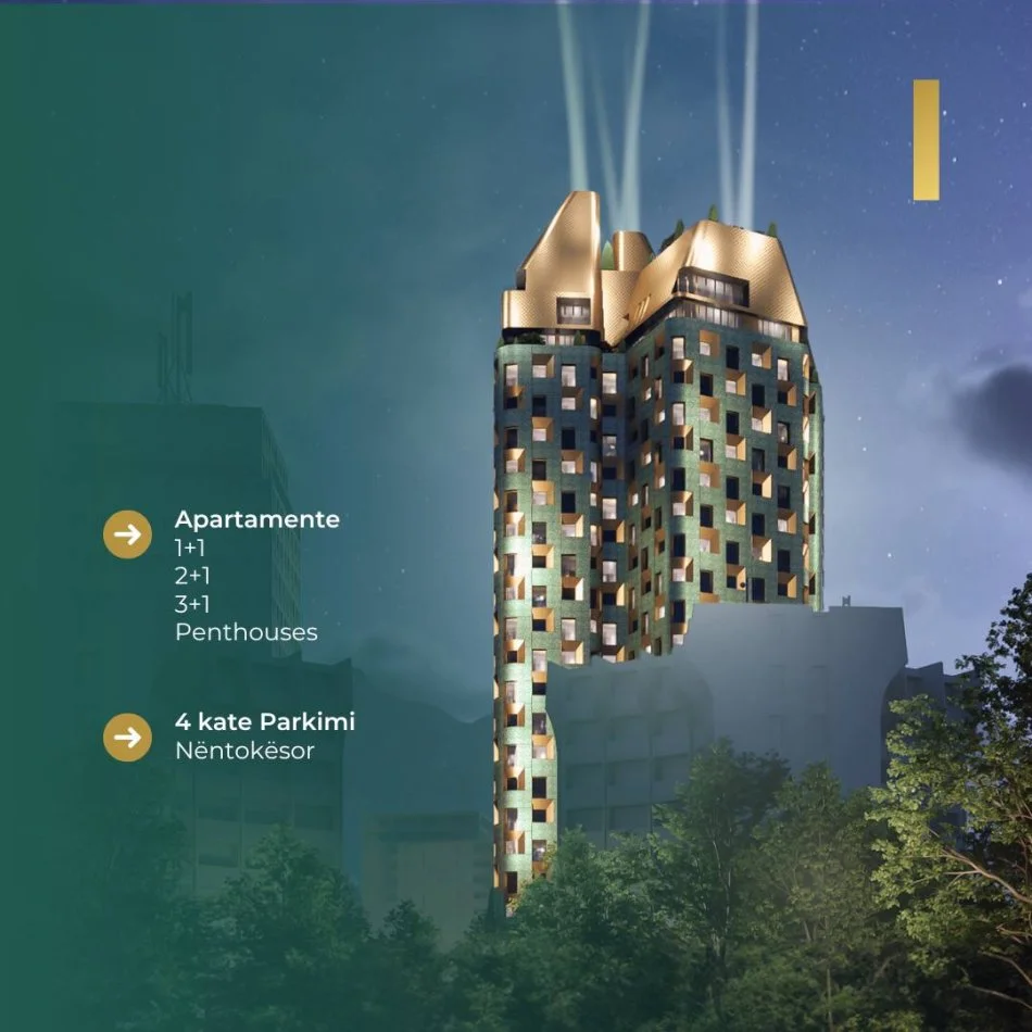 Tirane, shitet apartament 1+1 Kati 14, 71 m² (Luigj Gurakuqi, tek 9-katshet)