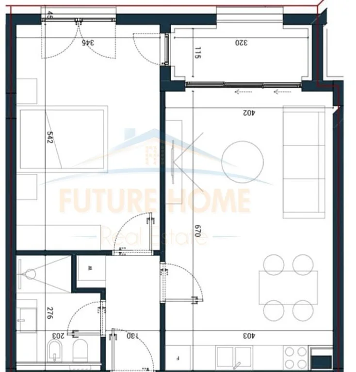 Dhermi, shitet apartament 1+1 Kati 3, 82 m² 210.800 € (Sun Palasë Residence)