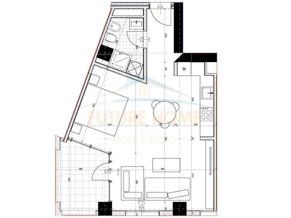 Tirane, shitet apartament 1+1 Kati 6, 64 m² 84.000 € (River Park Residence, Unaza e Re)