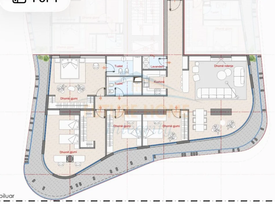 Tirane, shitet apartament 4+1 Kati 5, 303 m² 636.930 € (Rruga Dritan Hoxha)