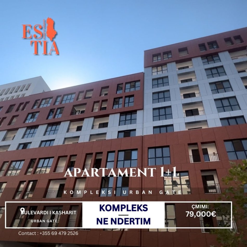 Tirane, shitet apartament 1+1 Kati 3, 66 m² 79.000 € (Tek Kompleksi Urban Gate)