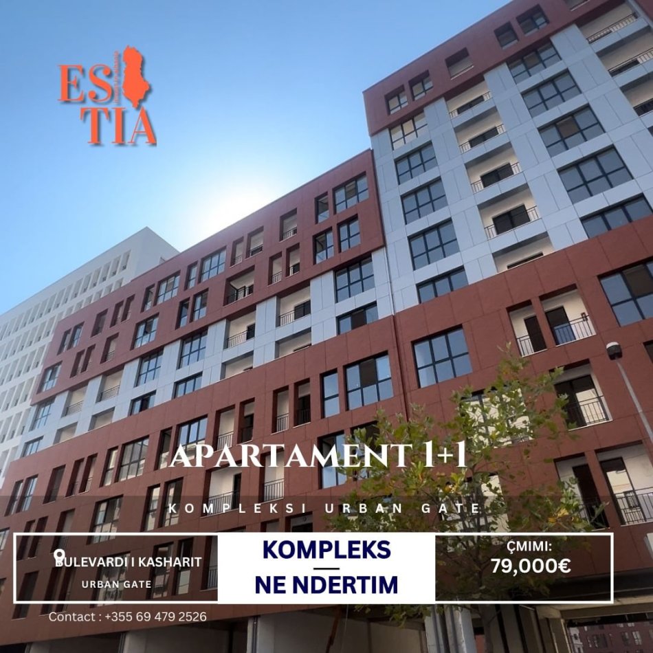 Tirane, shitet apartament 1+1 Kati 3, 66 m² 79.000 € (Tek Kompleksi Urban Gate)