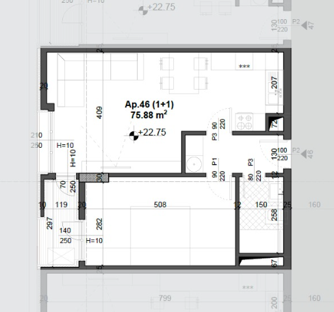 Tirane, shitet apartament 1+1 Kati 6, 75 m² 108.508 € ( SHITET SUPER APARTAMENTI 1+1 TEK FUSHA E AVIACIONIT)