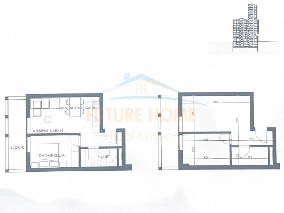Tirane, shitet apartament 1+1+Ballkon Kati 3, 76 m² (Altura Trade Residence)