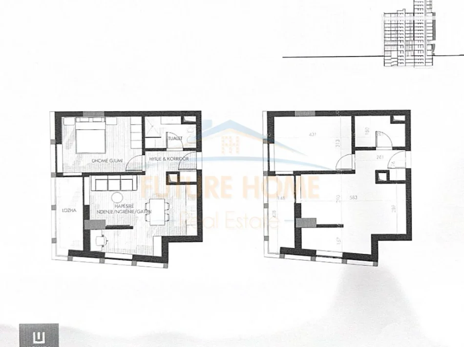 Tirane, shitet apartament 1+1+Ballkon Kati 9, 87 m² (Altura Trade Residence)
