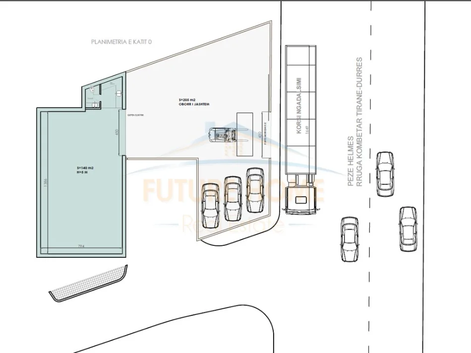 Tirane, jepet me qera magazine Kati 0, 140 m² 1.800 € (Peze Helmes)