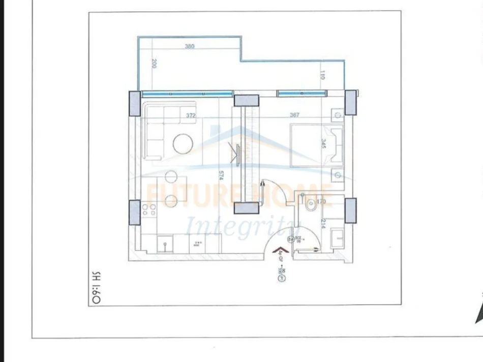Vlore, shitet apartament 1+1 Kati 3, 70 m² 175.373 € (Uji i Ftohte, Vlore)