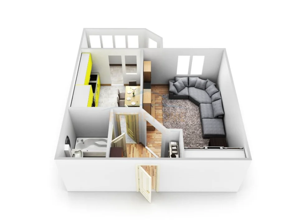 jap me qera apartament 1+1 Kati 2, 46 m² 400 € (MINISTRIA E JASHTME)