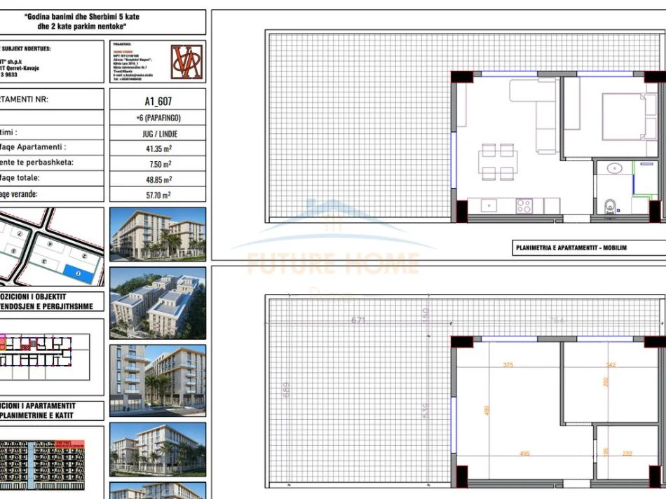 Kavaje, shes apartament+verande | Penthouse 1+1+Ballkon Kati 6, 107 m² 120.993 € (Palm Paradise)