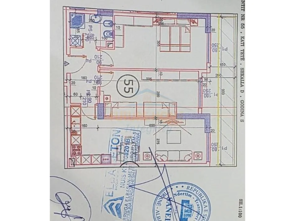 Tirane, shitet apartament 2+1+Ballkon Kati 8, 93 m² 111.660 € (Paskuqan)