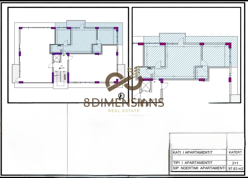 Tirane, shitet apartament 2+1 Kati 4, 97 m² 176.000 € (farke)