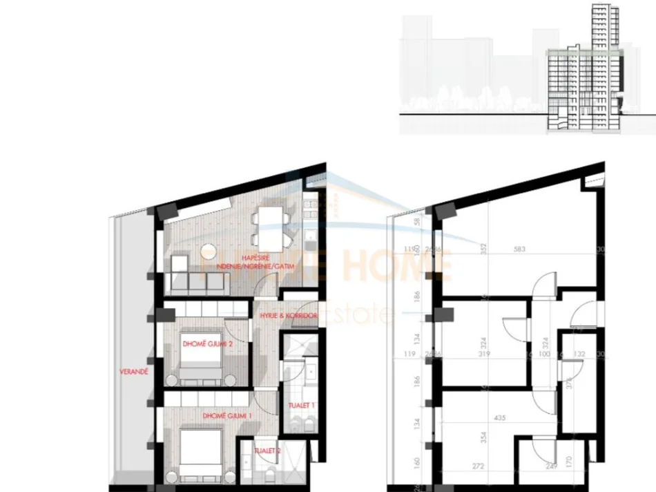 Tirane, shitet apartament 2+1+Ballkon Kati 10, 115 m² (Altura Trade Residence)