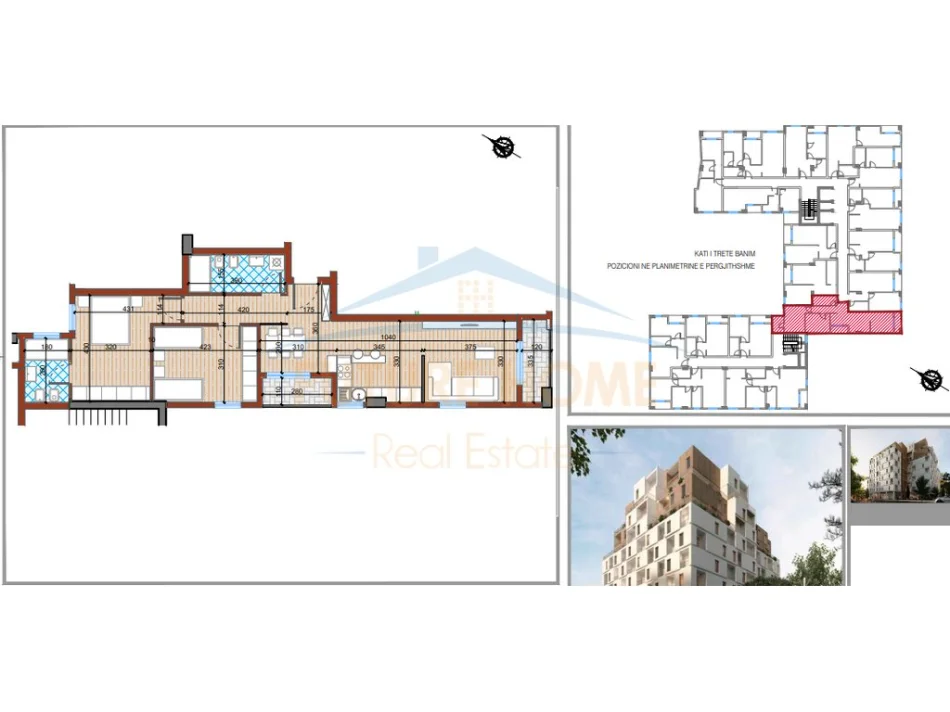 Tirane, shitet apartament 2+1 Kati 3, 113 m² 210.000 € (Urban Vista)