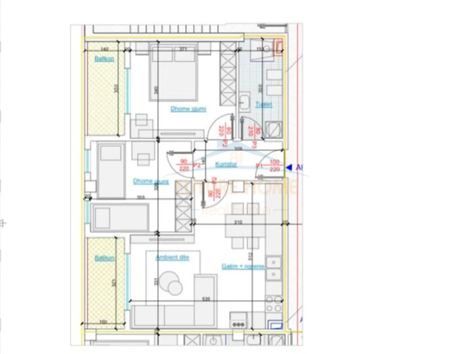 Tirane, shes apartament 2+1+Ballkon Kati 1, 85 m² 144.670 € (Spitali Amerikan 3)