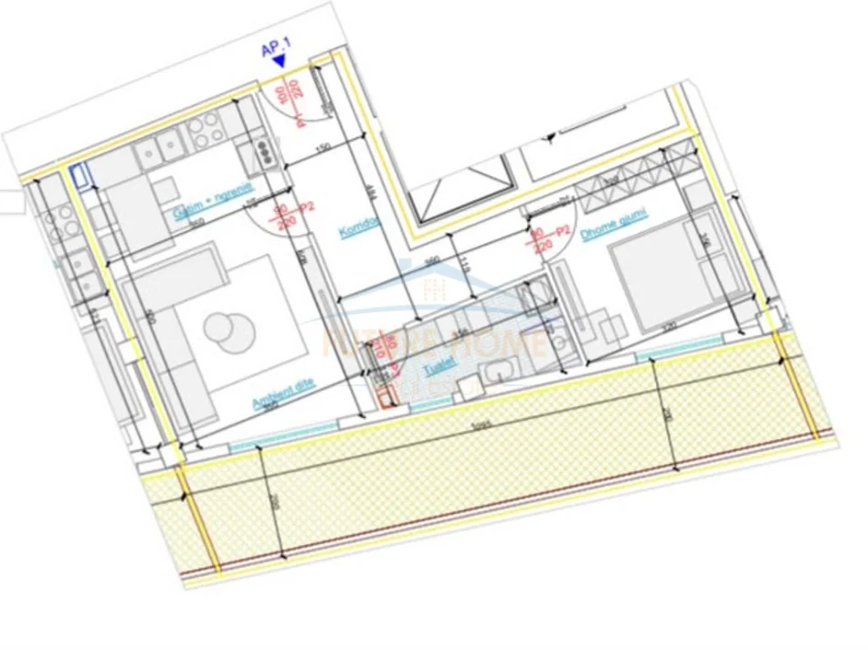 Tirane, shitet apartament 1+1+Ballkon Kati 4, 61 m² 122.540 € (Spitali Amerikan 3)