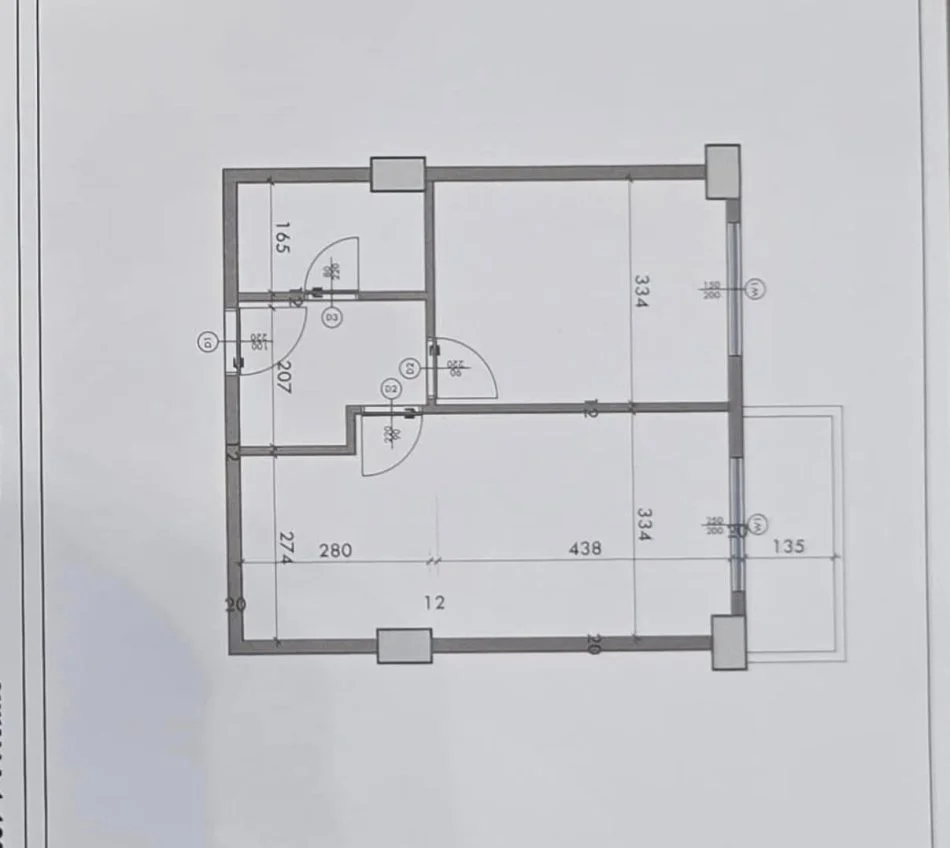 Durres, shes apartament 1+1+Ballkon Kati 1, 69 m² (qerret)