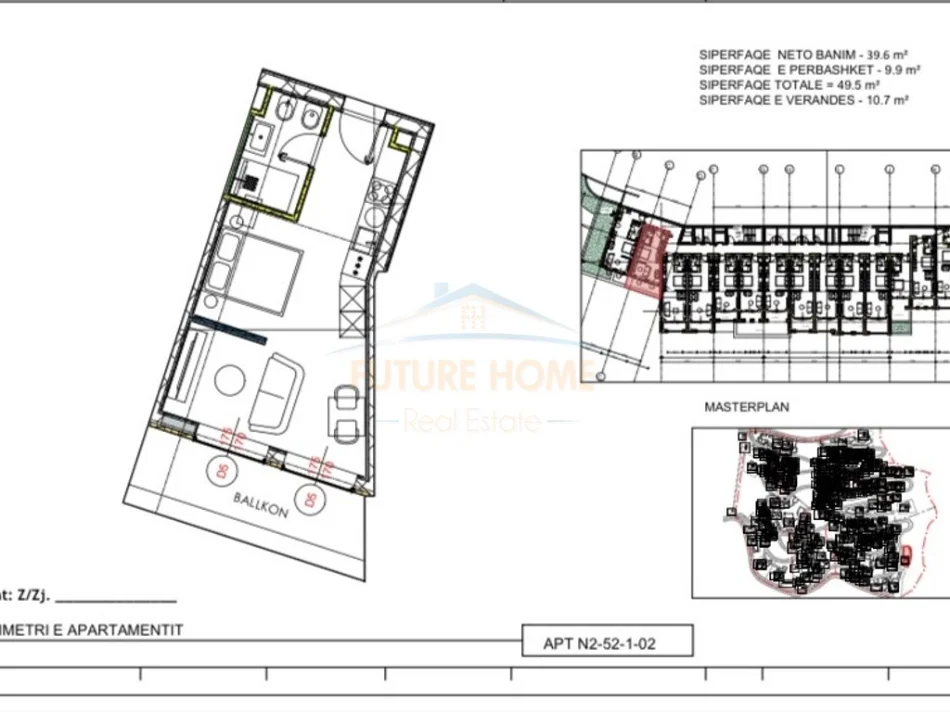 Himare, shitet apartament 1+1+Ballkon , 60 m² 140.875 € (Jale)