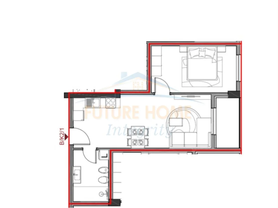 Tirane, shitet apartament 1+1 Kati 2, 70 m² 70.030 € (Paskuqan)