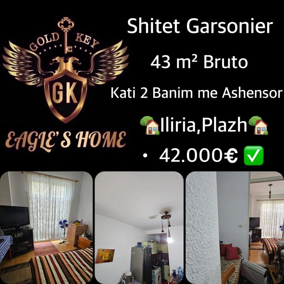 Durres, shes apartament 1+1 Kati 2, 43 m² 41.999 € (plazh)