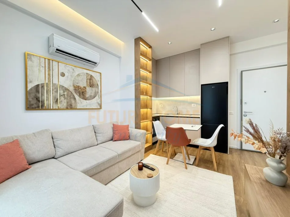 Tirane, jepet me qera apartament 1+1 Kati 3, 45 m² 400 € (Rezidenca Oxa)