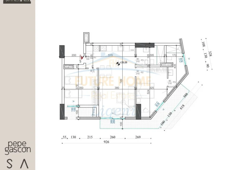 Tirane, shitet apartament 2+1 Kati 11, 131 m² 235.800 € (Zogu i zi)
