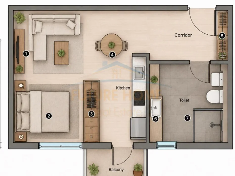 Tirane, shitet apartament Studio Kati 4, 36 m² 89.000 € (21 Dhjetori)