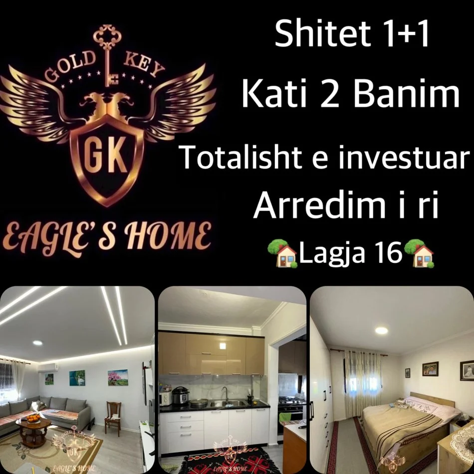 Durres, shes apartament 1+1 Kati 2, 60 m² 70.000 € (Lagja 16,Durres)
