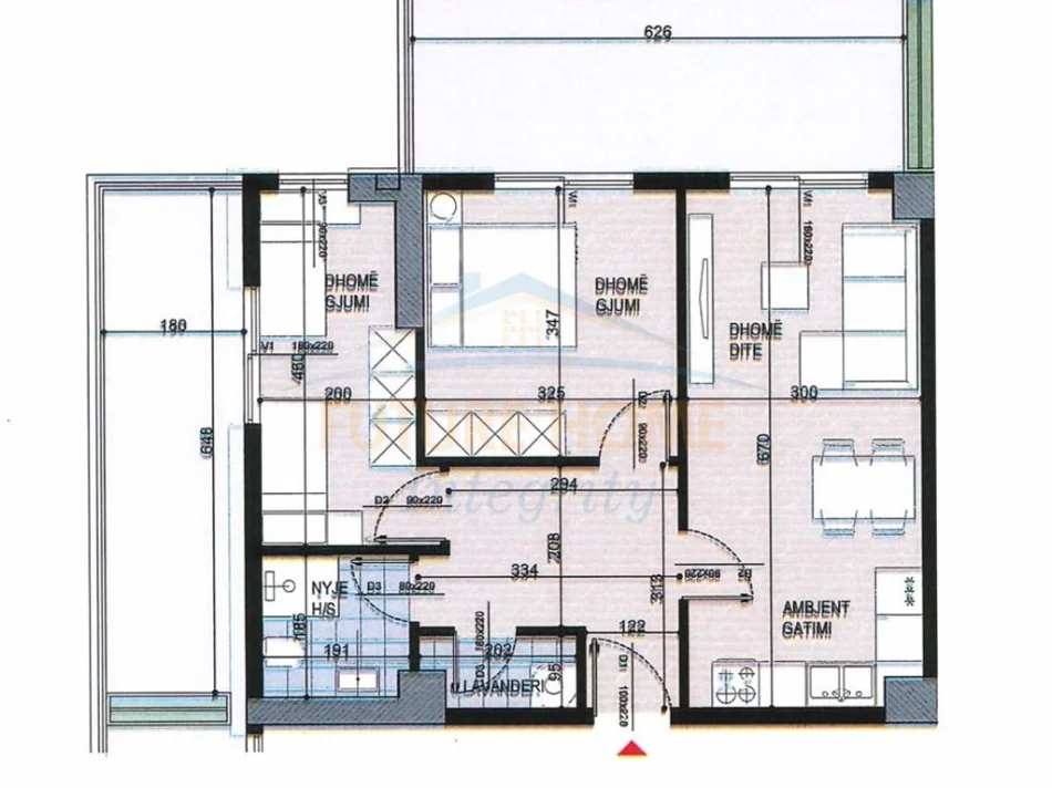 Tirane, shitet apartament 2+1+Ballkon Kati 5, 1.066 m² 135.900 € 