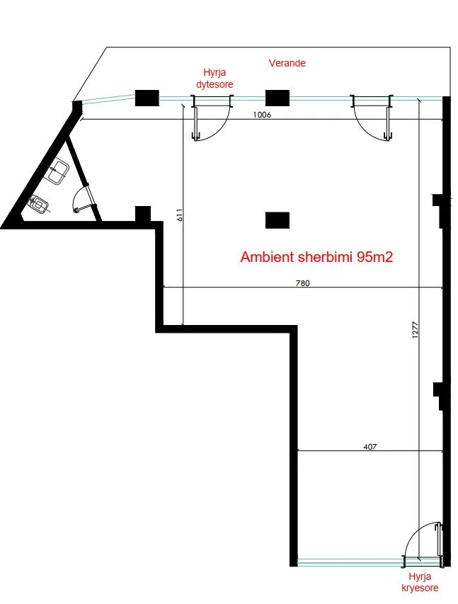 Tirane, shitet ambjent biznesi Kati 0, 95 m² 260.000 € (Don Bosko)