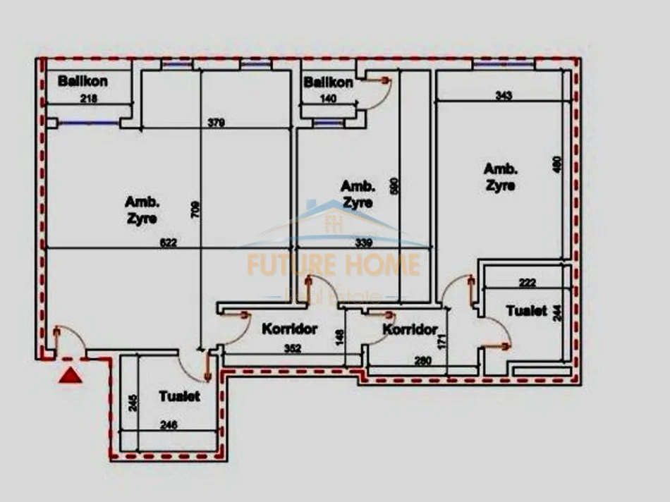 Tirane, jepet me qera ambjent biznesi Kati 2, 118 m² 2.200 € (Stadiumi Arena)
