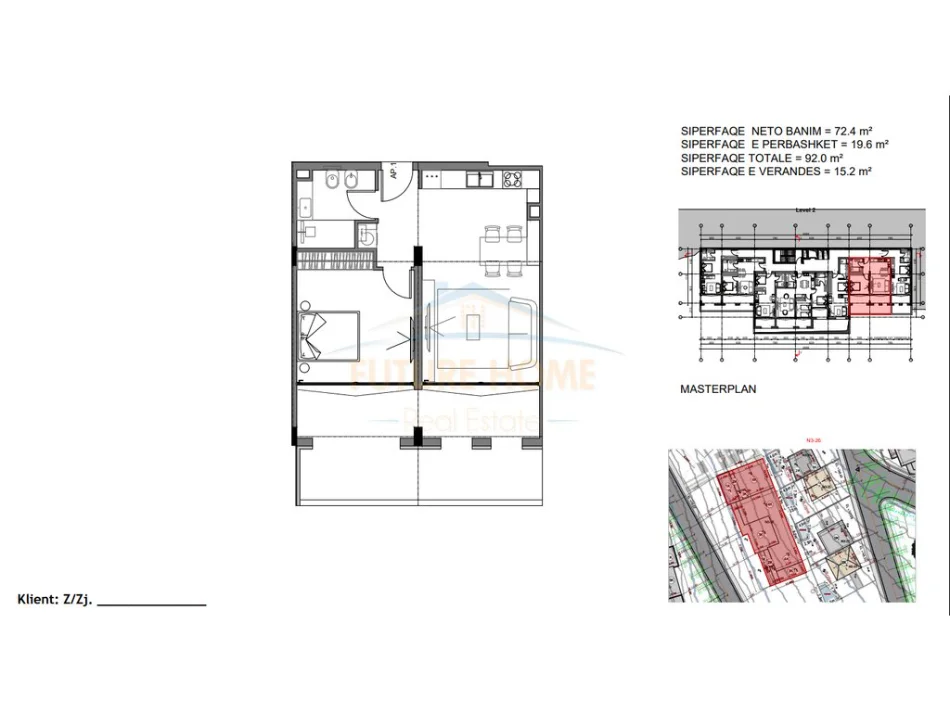 Shitet, Apartament 1+1 + Parkim, Jalë 0696069906