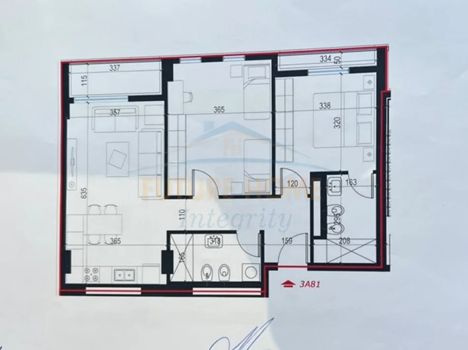 Shitet, Apartament 2+1+2, Kompleksi Univers City Tiranë. 0696069906
