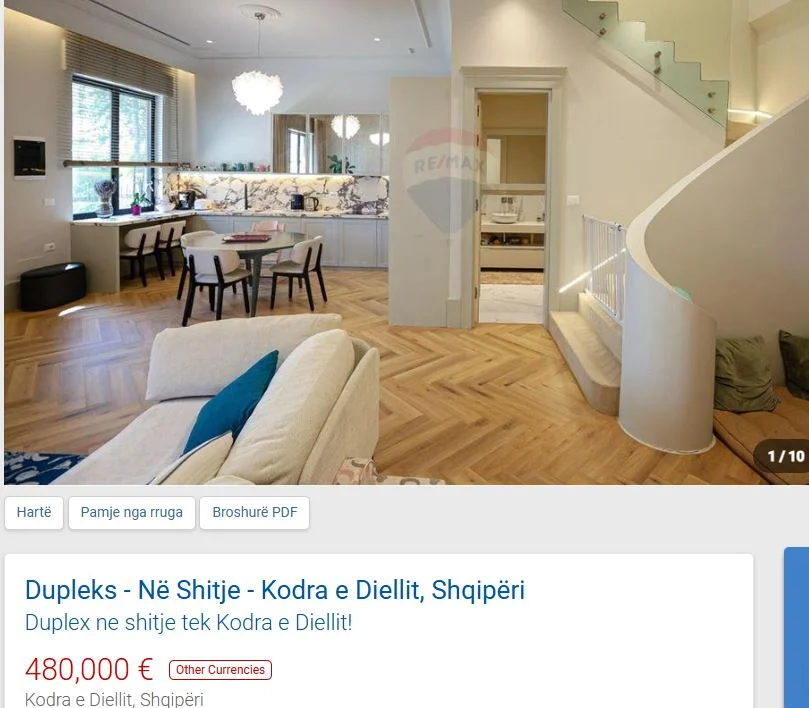 Tirane, shitet apartament duplex 2+1 Kati 1, 141 m² 480.000 € (KODRA E DIELLIT)