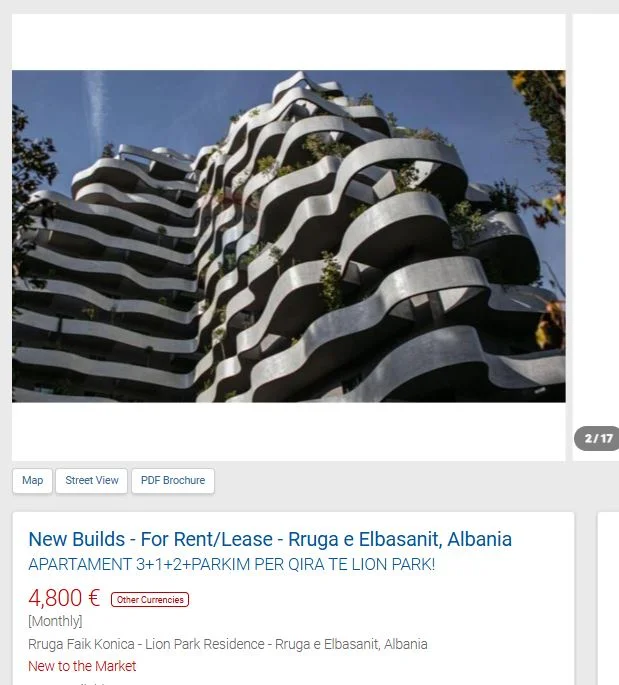 Tirane, jepet me qera zyre Kati 8, 245 m² 4.800 € (TEK LION PARK)