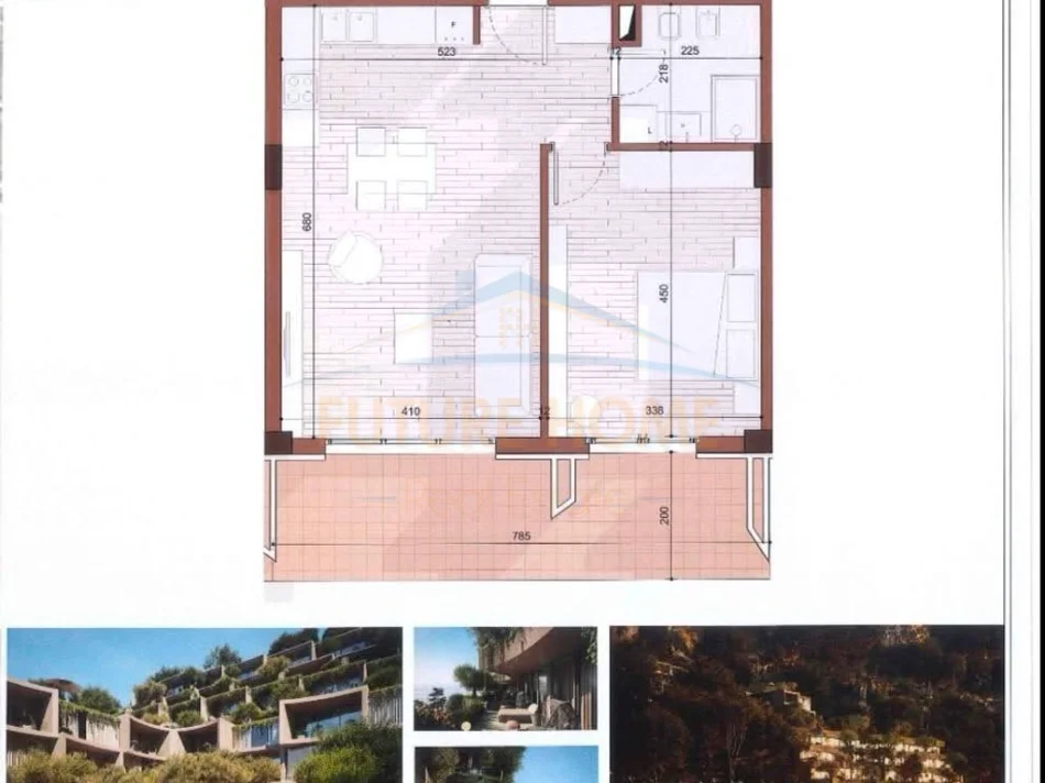 Radhime - Orikum, shes apartament 1+1+Ballkon Kati 0, 65 m² 253.225 € 