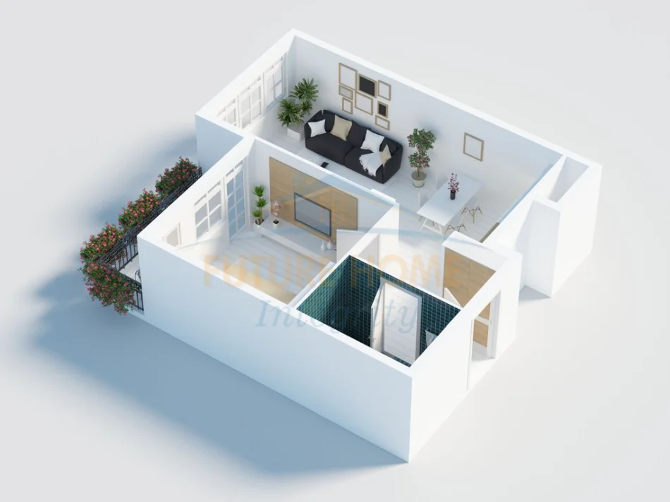 shitet apartament 1+1+Ballkon Kati 4, 58 m² 178.000 € (21 Dhjetori)
