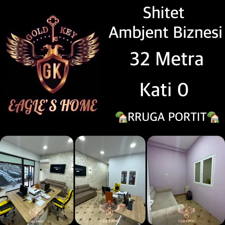 Durres, shes ambjent biznesi Kati 0, 32 m² (Prane Rruges Portit)