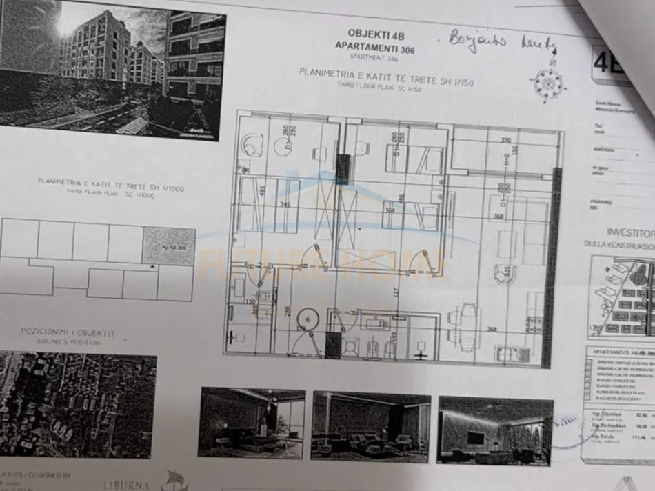 Durres, shitet apartament 2+1 Kati 3, 111 m² 133.776 € (Rezidenca" Liburna", Mali i Robit)