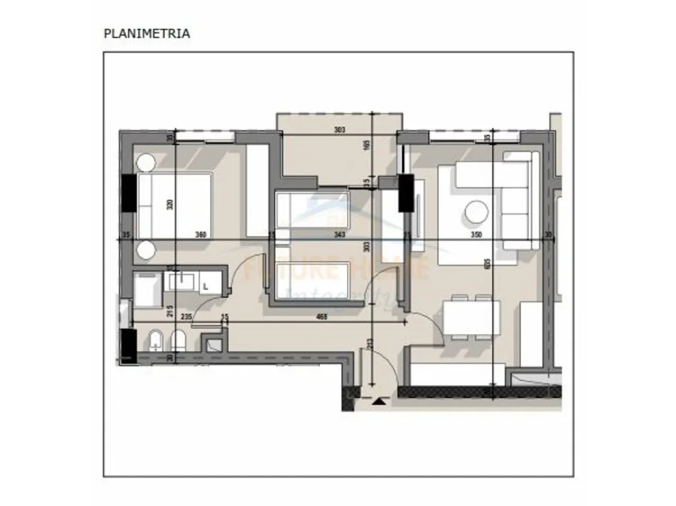 Shqiperi, shitet apartament 1+1 Kati 3, 82 m² (Rruga 5 Maji,në Kompleksin Ajka.)