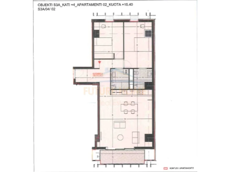 Tirane, shitet apartament 2+1+Ballkon Kati 2, 134 m² 219.300 € (Dogana)