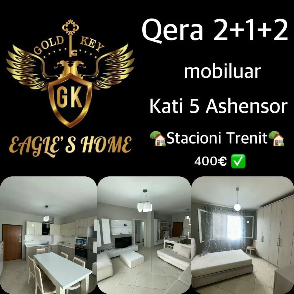 Shqiperi, jepet me qera apartament 2+1+Ballkon Kati 5, 399 € 