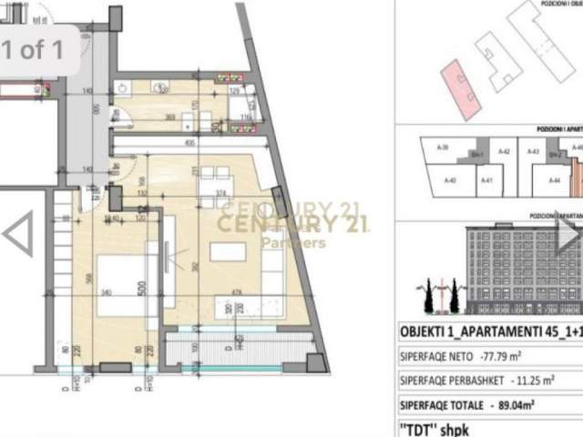 Tirane, shes apartament 1+1+BLK Kati 6, 90 m² 100.000 Euro (Qemal Stafa)