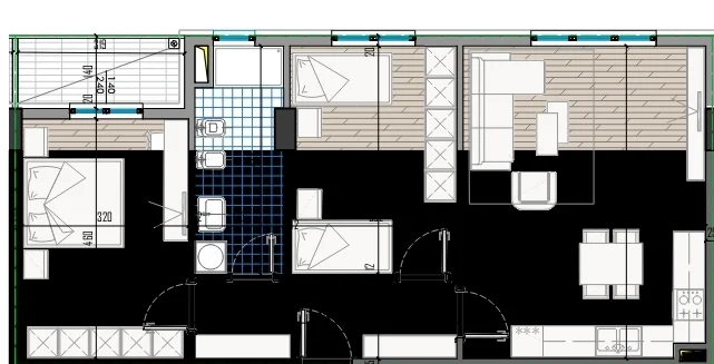Tirane, shes apartament 2+1+Ballkon Kati 2, 96 m² 960.080 € (univers city)