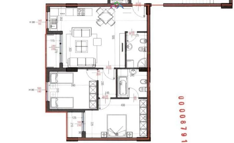 Tirane, shes apartament 2+1 Kati 5, 101 m² 205.000 € (rruga dibres)