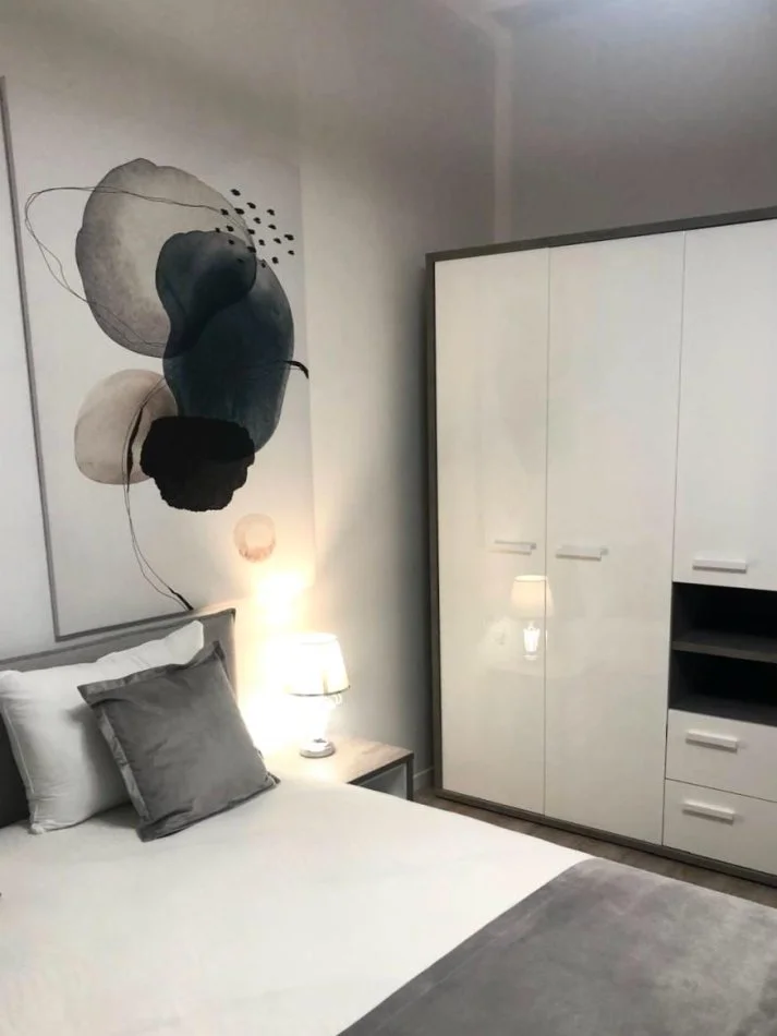 Tirane, jepet me qera apartament 1+1+Ballkon Kati 3, 1.100 m² 1.100 € (Kompleksi Delijorgji, Rruga e Kavajës)